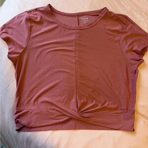 Old Navy Dusty Rose Twist Front Tee